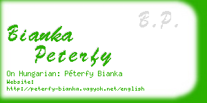 bianka peterfy business card