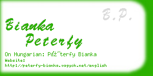 bianka peterfy business card